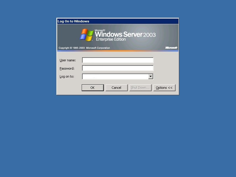 Windows 2000 blue background