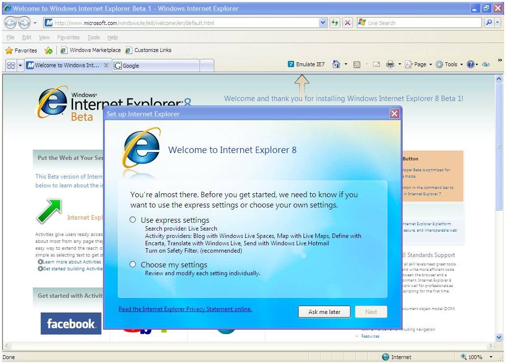 Internet Explorer 8 For Windows Vista 64 Bit