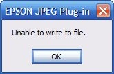 Epson bitmap plugin unable to write to file