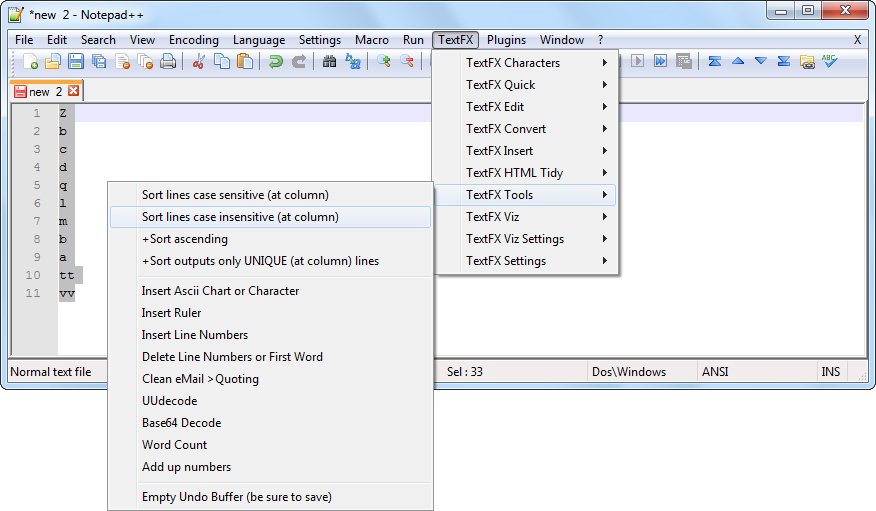 How To Sort Text Using Notepad It megocollector