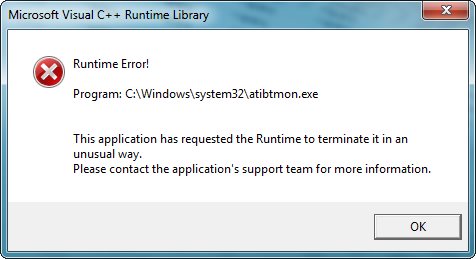 Atibtmon Exe Runtime Error Resolved It Megocollector Com