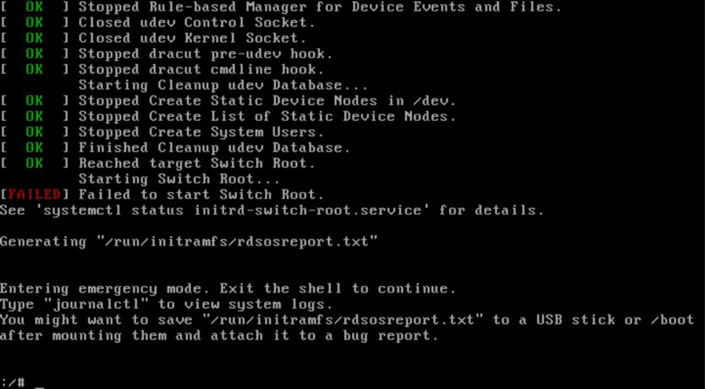 Rocky 9: Failed to start Switch Root [Resolved] – it.megocollector.com